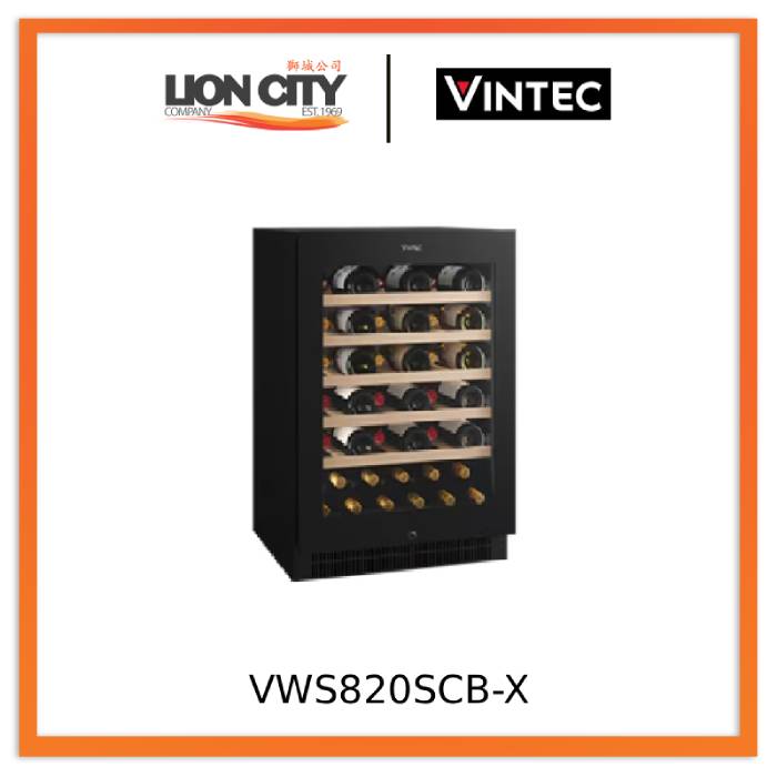 Vintec VWS820SCB-X Luxe Single Zone Wine Cabinet