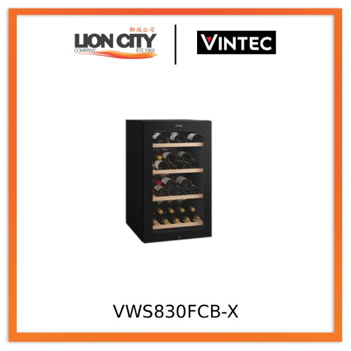 Vintec VWS830FCB-X Lumiere Noire 35 - 35-Bottle Single Zone Wine Cabinet