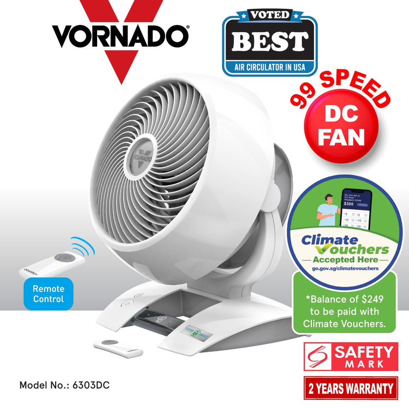 Vornado Energy Smart DC Motor Air Circulator Fan 6303DC