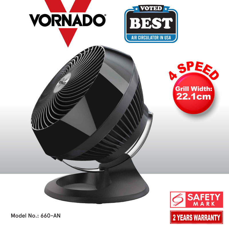 Vornado 4-Speed Whole Room Air Circulator Desk Fan 660-AN