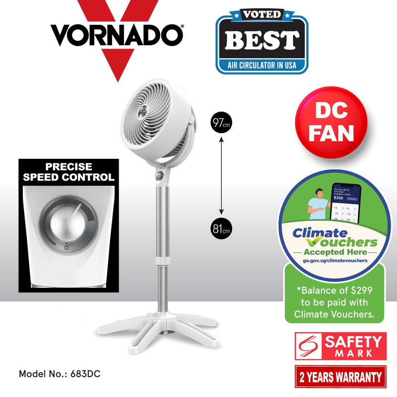 Vornado Energy Smart Pedestal Air Circulator Fan 683DC