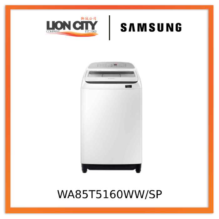 Samsung WA85T5160WW/SP 8.5kg Top Load Washing Machine with Wobble™, 3 Ticks