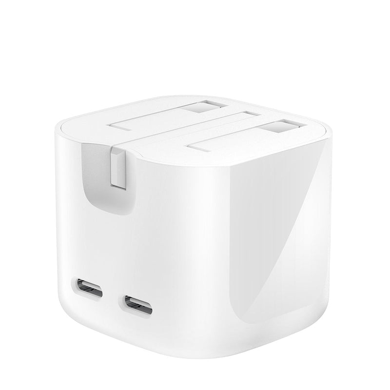 Belkin 50W Dual USB-C GaN Wall Charger with PPS White
