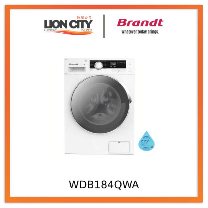 Brandt WDB184QWA Front-loading washer-dryer 8/6KG - White