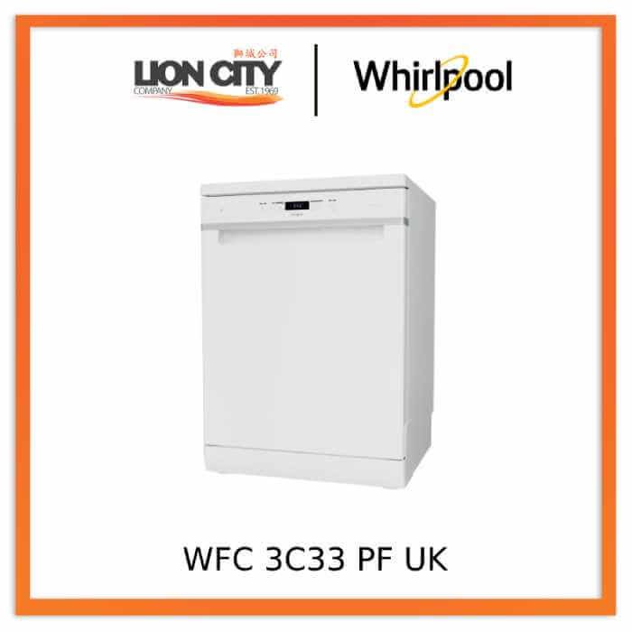 Whirlpool WFC 3C33 PF UK Free Standing Dishwasher, 60cm