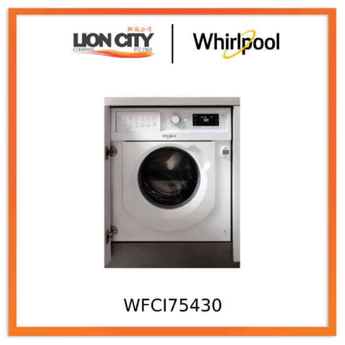 Whirlpool WFCI75430 Built-in FreshCare+ Washer Dryer, 7/5KG
