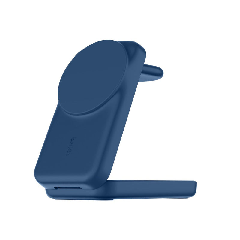 Belkin UltraCharge 3-in-1 Foldable Magnetic Charger with Qi2 25W Blue