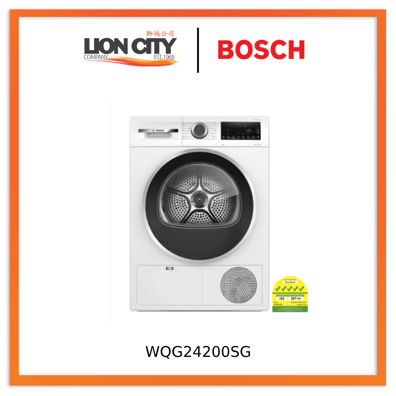 Bosch WQG24200SG Series 6 Heat Pump Tumble 9KG Dryer