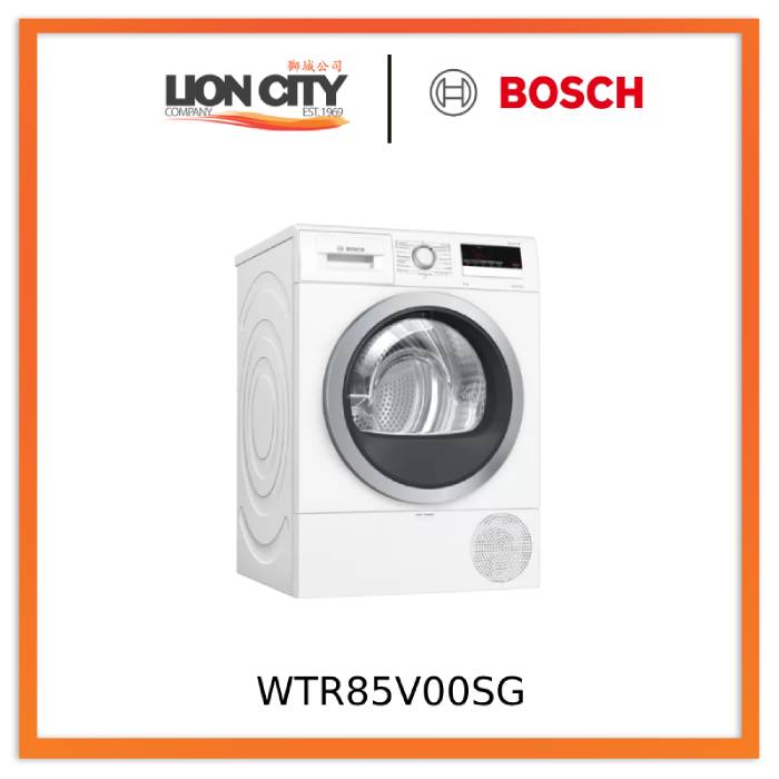 Bosch WTR85V00SG 8kg Condenser Dryer with Heat Pump