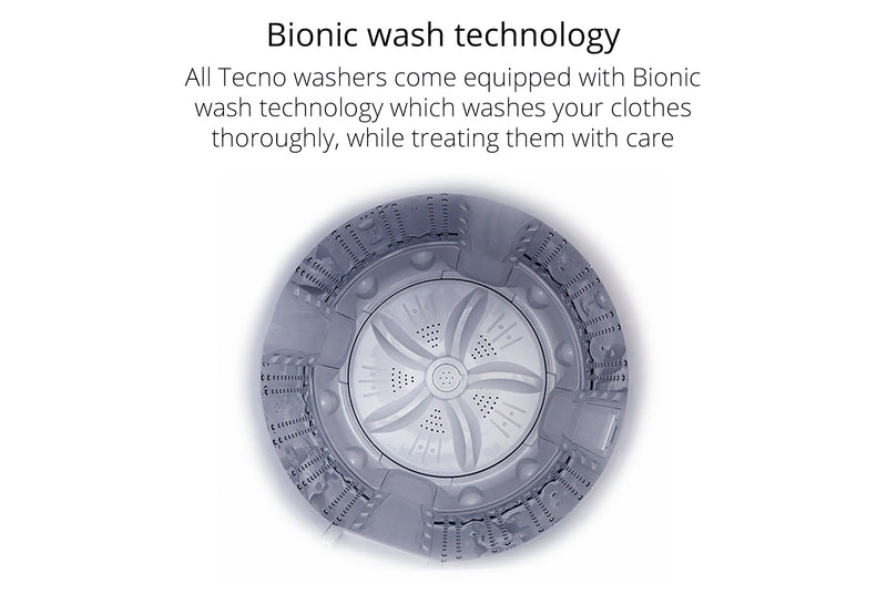 Tecno 6.0kg Fully Automatic Washer TWA 6068 BK
