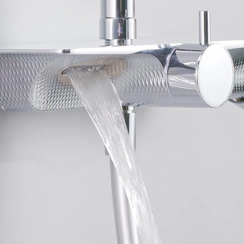 Rubine RSC-DECKOS-U2-BK Rainshower Column Matte Black