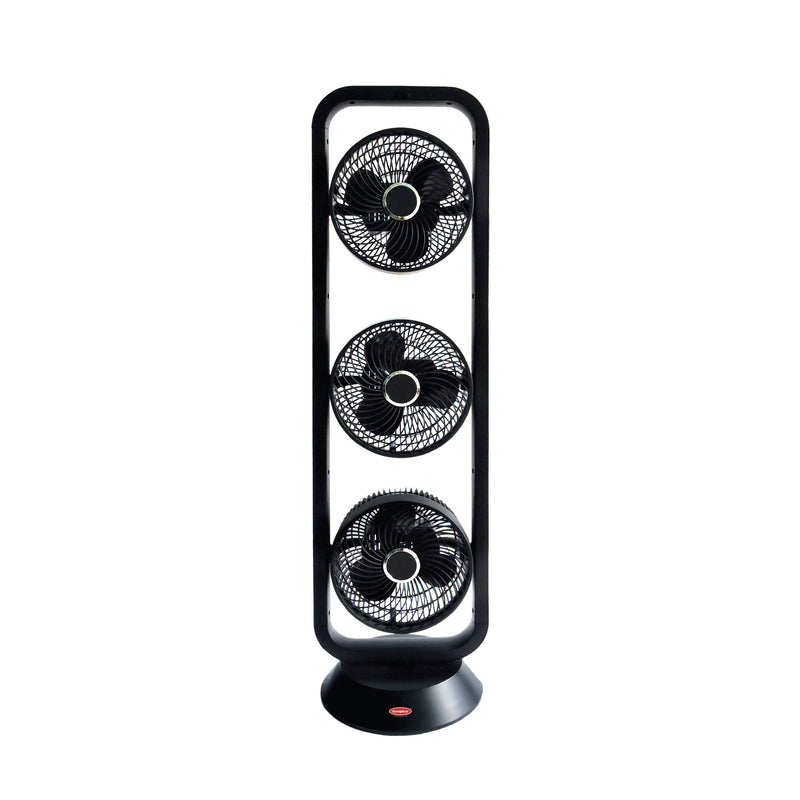 EuropAce EQQ7931S 9-inch Twin Turbo Power Trio Oscillation Fan