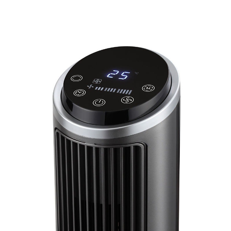 EuropAce 101.6 cm Metallic Grey Tower Fan