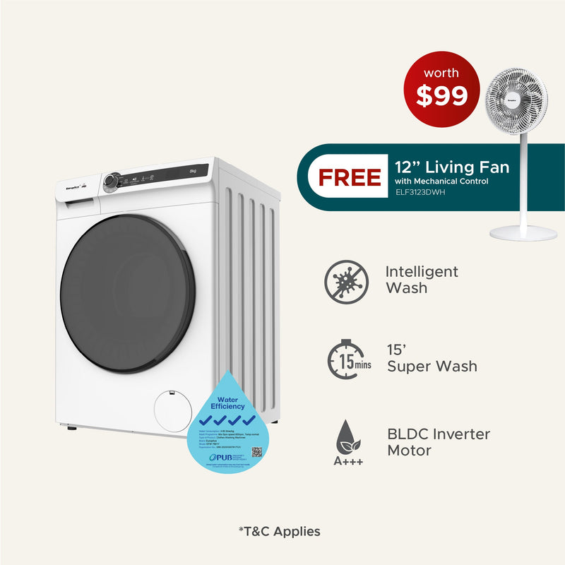 EuropAce 8kg Front Load Washer EFW7801Y