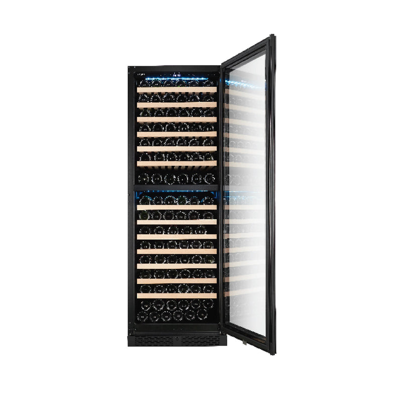 EuropAce 154 Bottles Dual Zone Wine Chiller EWC8154DBK