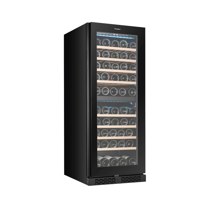 EuropAce 70 Bottles Dual Zone Wine Chiller EWC8701DBK