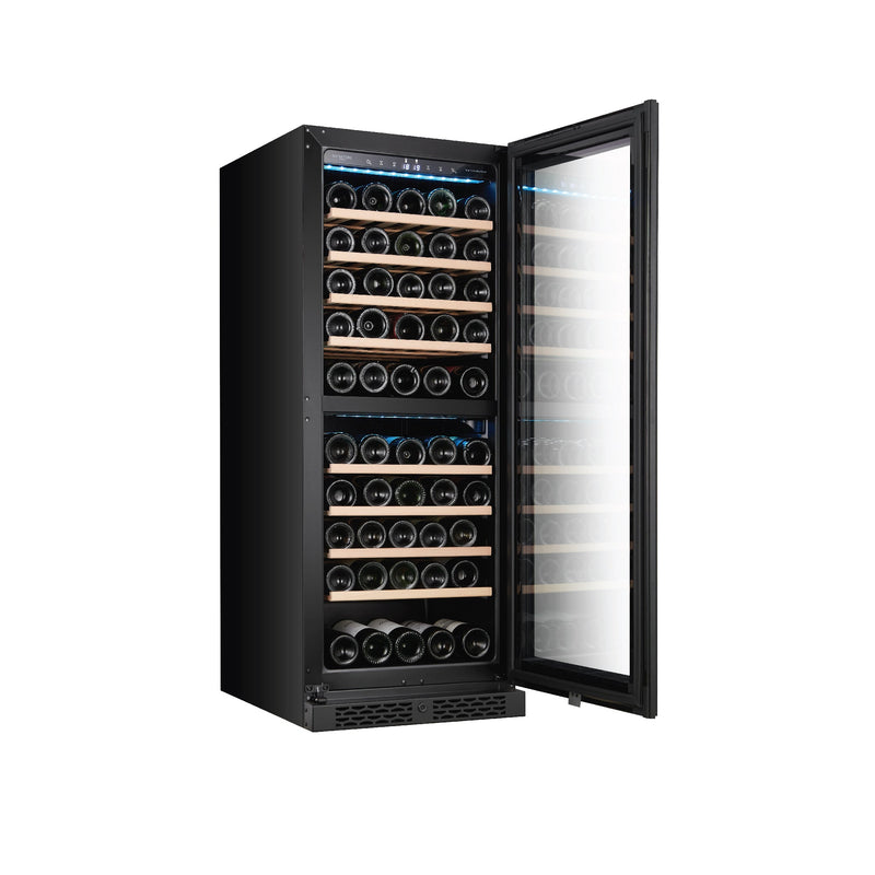 EuropAce 70 Bottles Dual Zone Wine Chiller EWC8701DBK