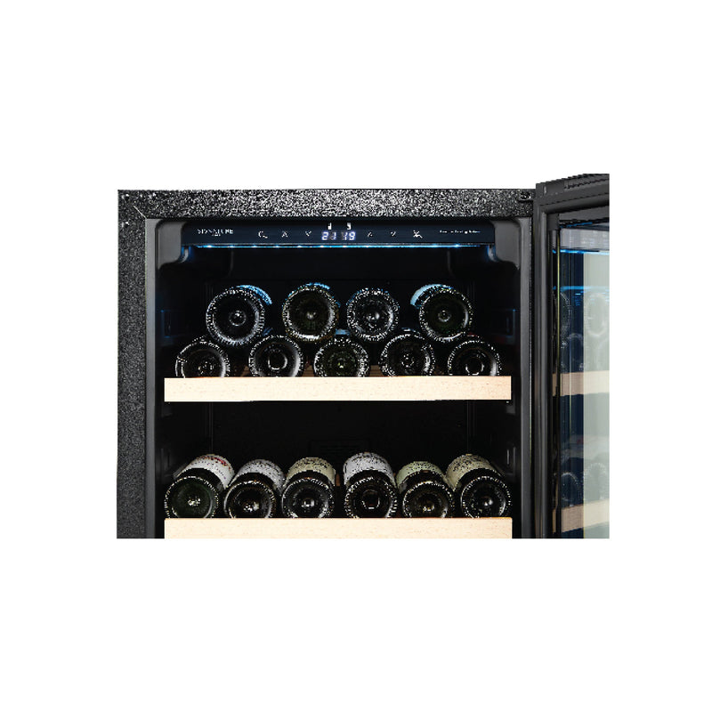 EuropAce 98 Bottles Dual Zone Wine Chiller EWC8981DBK