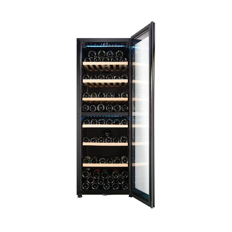 EuropAce 98 Bottles Dual Zone Wine Chiller EWC8981DBK