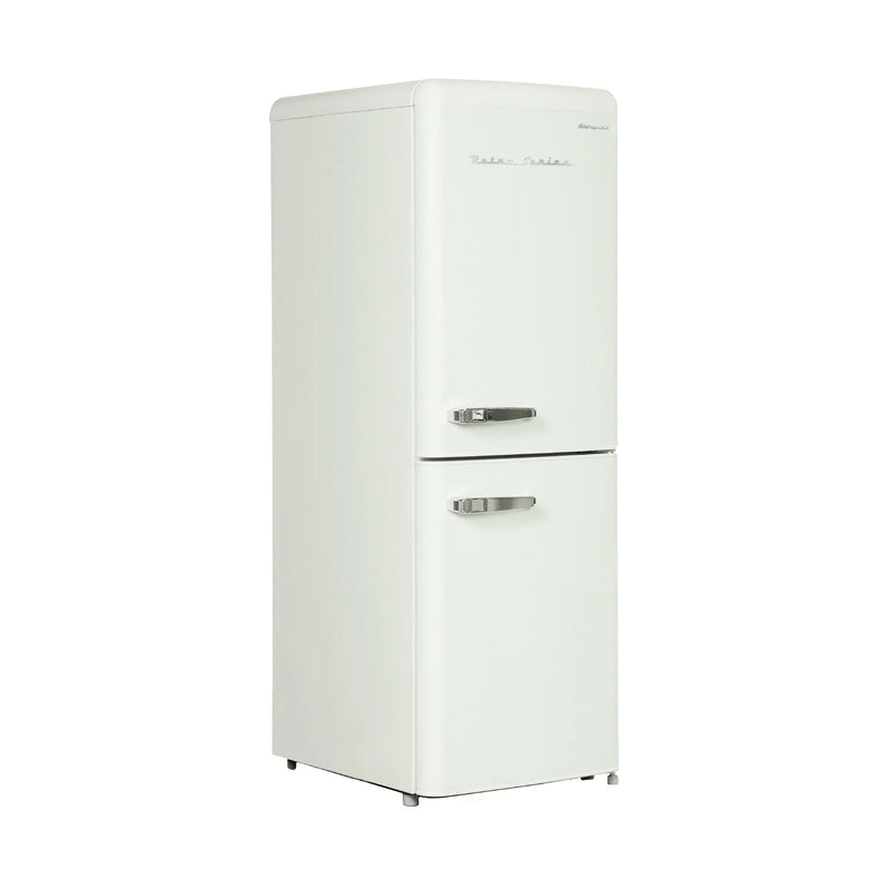 Europace ER 7178A ER7178AWH 170L Retro 2 Door Bottom Mount Fridge White