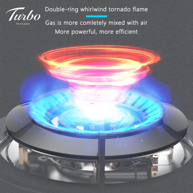 Turbo Italia Tornado T8805 78cm 2-Burner Built-in Glass Hob