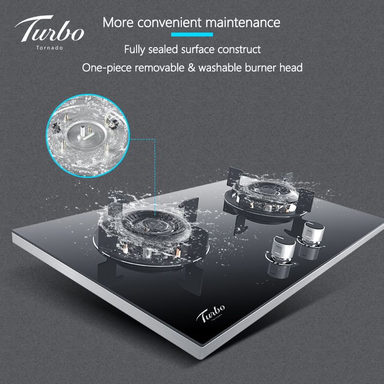 Turbo Italia Tornado T8805 78cm 2-Burner Built-in Glass Hob