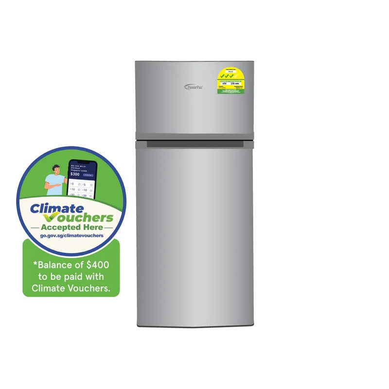 PowerPac PPF170 Mini Fridge 2-Door 170L with Freezer