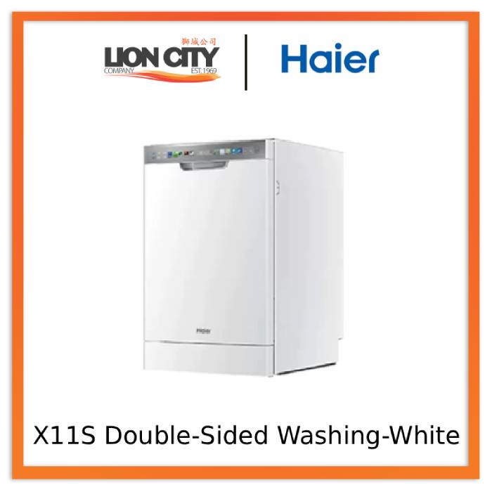 Haier X11S Double‑Sided Embedded Dishwasher with 14‑Set Snow‑White Finish