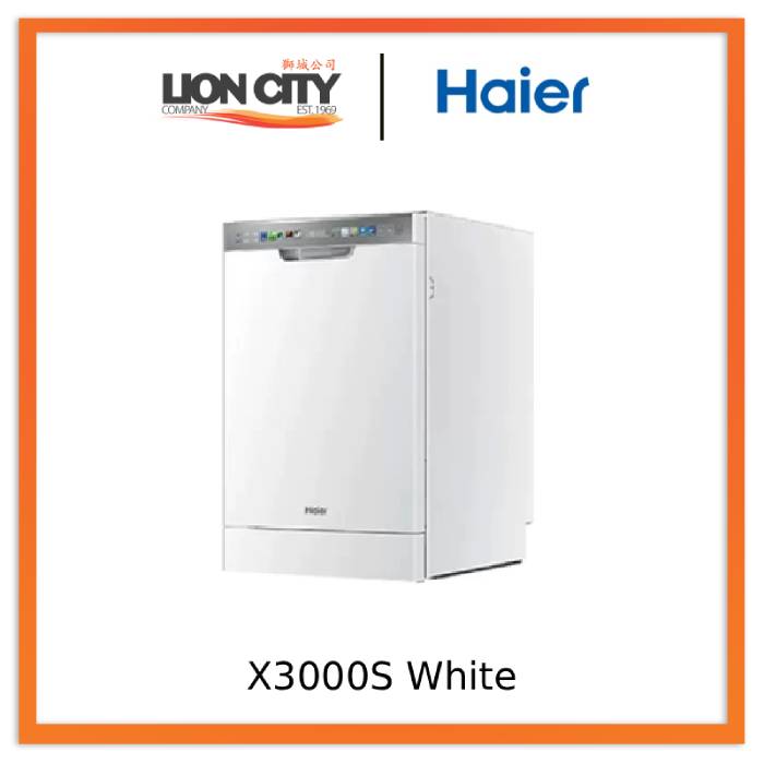 Haier X11S Double‑Sided Embedded Dishwasher with 14‑Set Snow‑White Finish