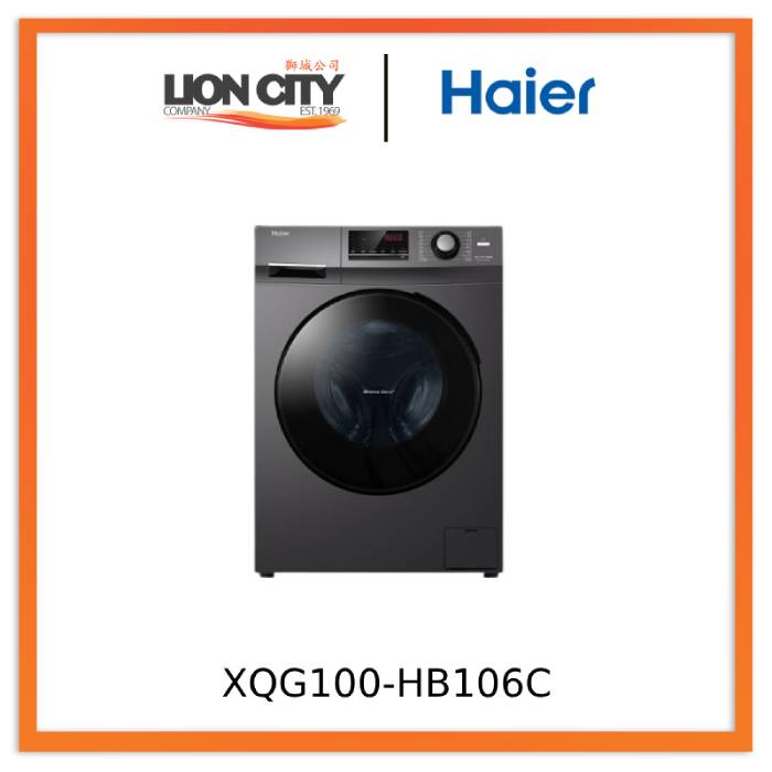 Haier XQG100-HB106C 10kg Washer+ 6kg Dryer BLDC Direct Drive Steam Wash Local 2Yrs Warranty 3pin Plug