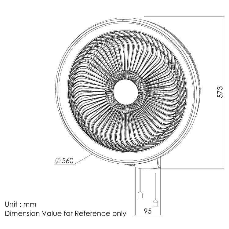 KDK YU50X white/Black Industrial Wall Fan 50cm (Pre-Order)