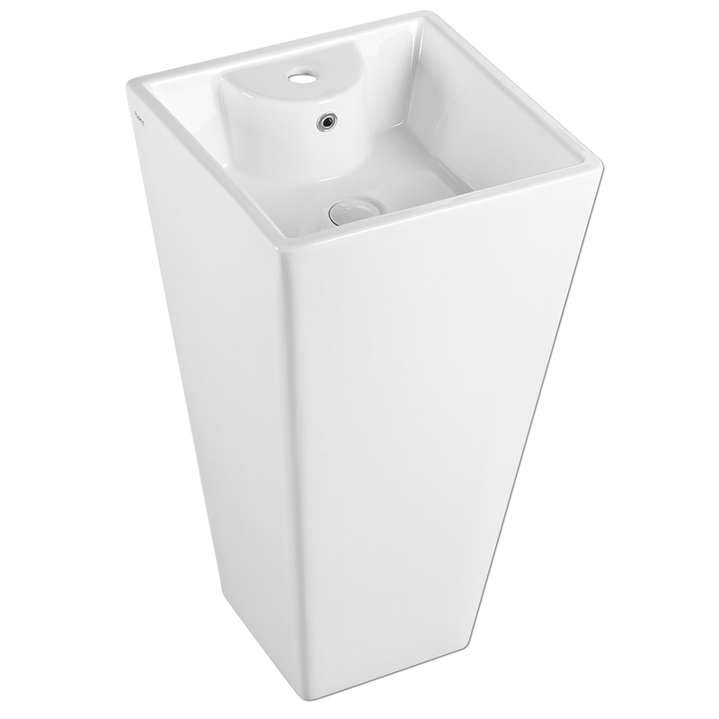 Rubine ZENTO 47M Ceramic Basin Gloss White