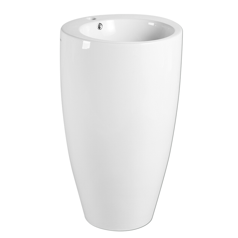 Rubine ZENTO 50M 50cm Freestanding Ceramic Basin Gloss White