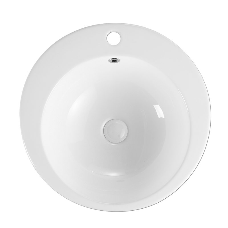 Rubine ZENTO 50M 50cm Freestanding Ceramic Basin Gloss White