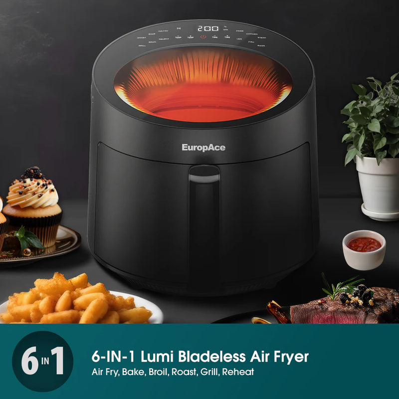 Europace EAF9501DBK 5L Lumi Bladeless Air Fryer 1500W