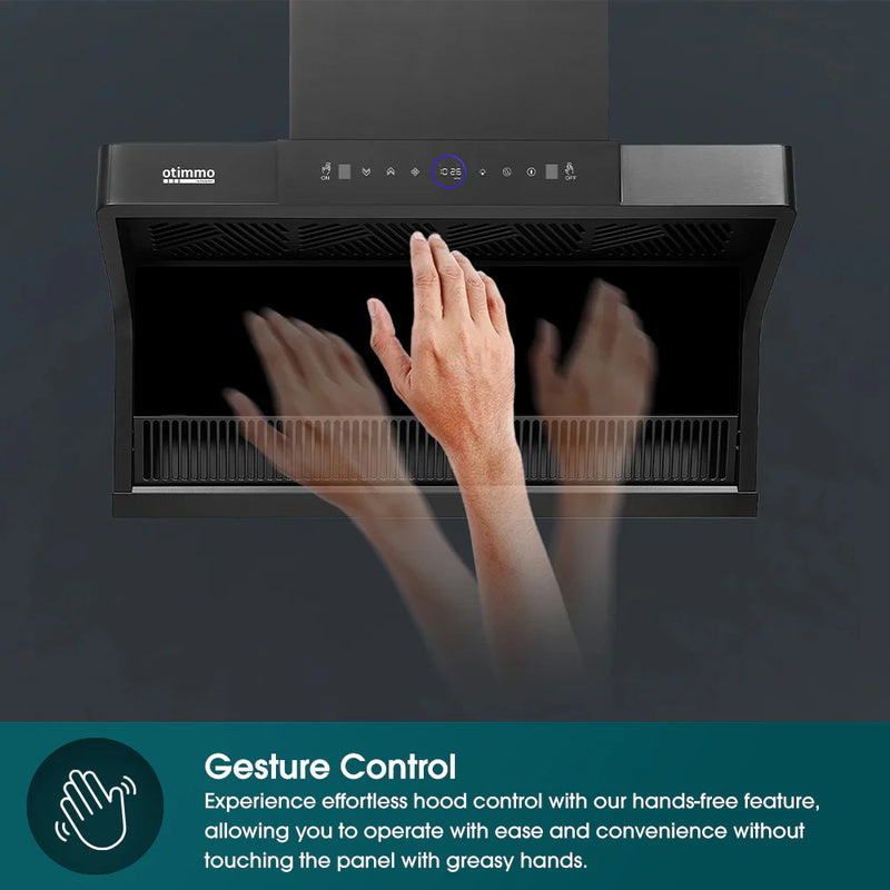 Europace ECH9122EBK 90cm 1200m3/h L-Shaped Hood with Dual Suction + EIH5220V 75CM Built-in-Induction Hob