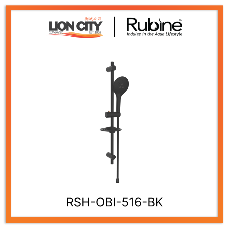 Rubine Handshower Matt Black 3F RSH-OBI-516-BK