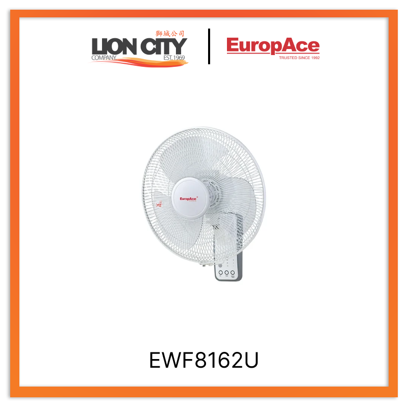 Europace EWF8162U Wall Fan 16 Inch With Remote