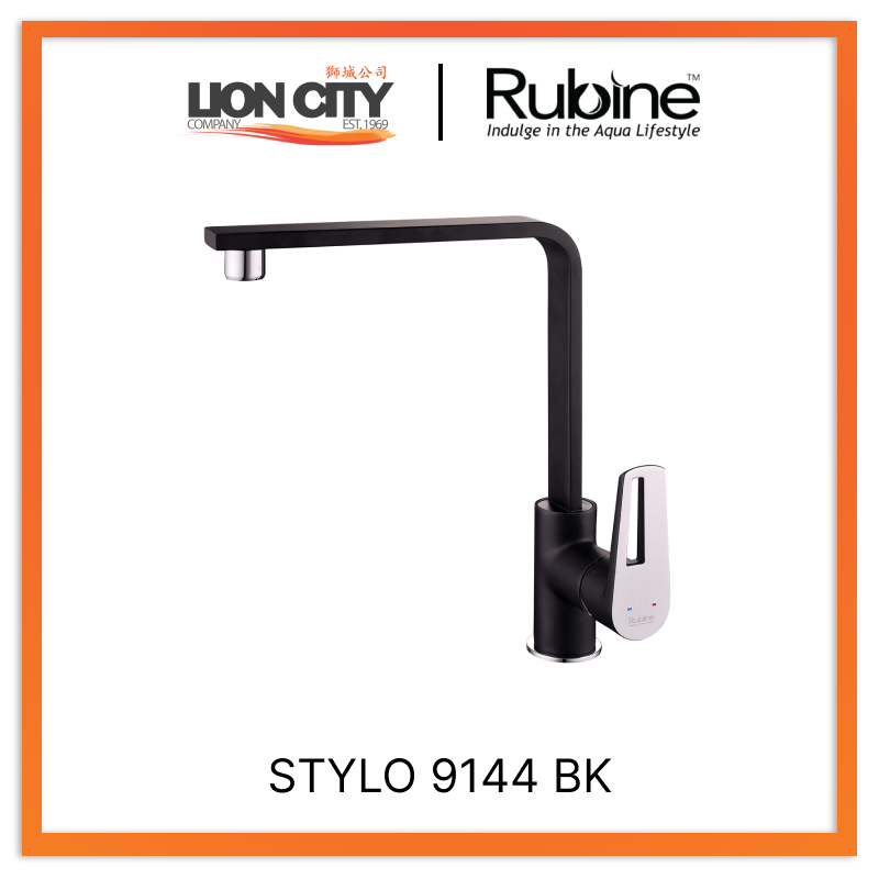 Rubine Sink Mixer STYLO 9144 BK Matte Black