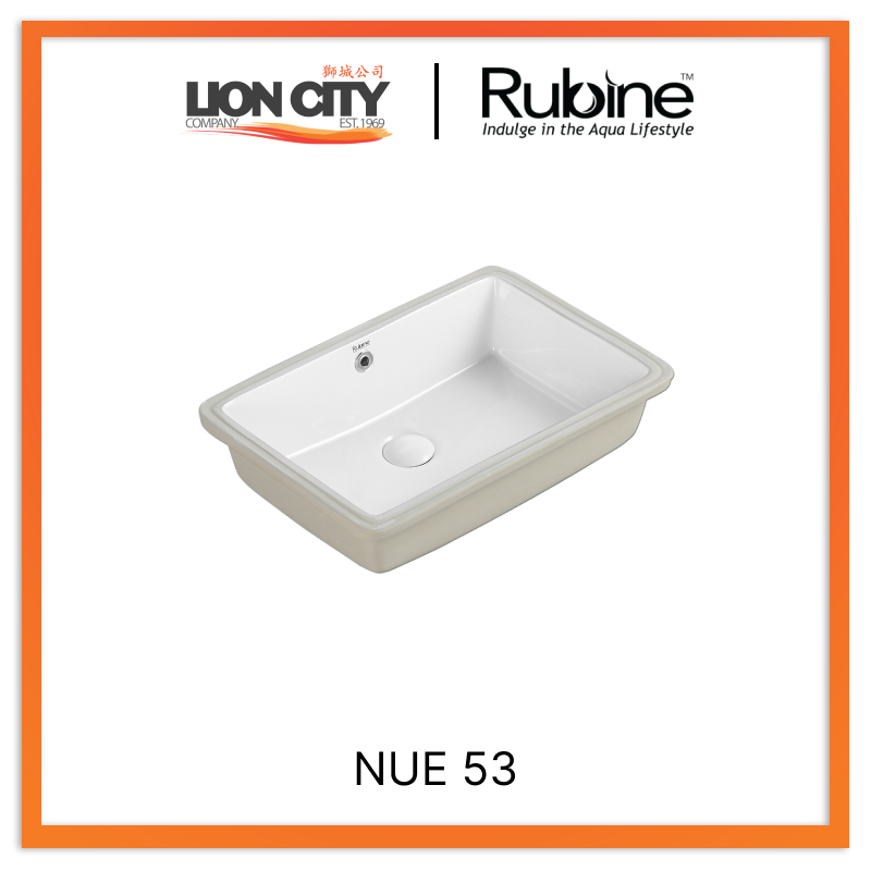 Rubine NUE 53 Undermount Rectangular Ceramic Basin