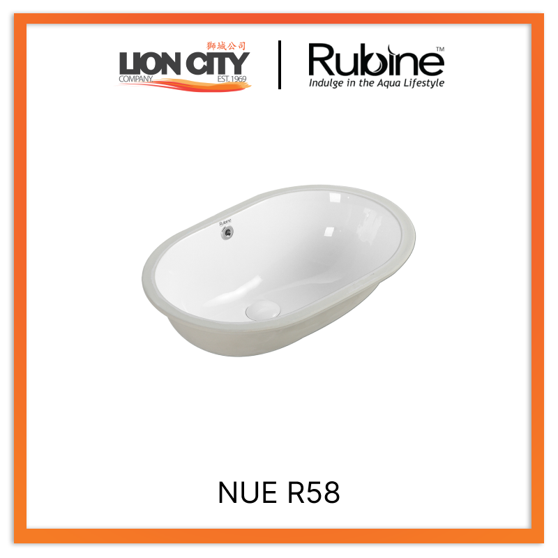 Rubine NUE R58 Undermount Oval Ceramic Basin