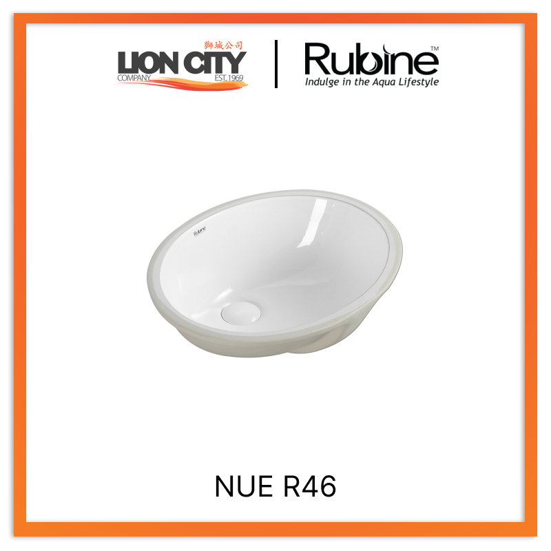 Rubine NUE R46 Undermount Oval Ceramic Basin