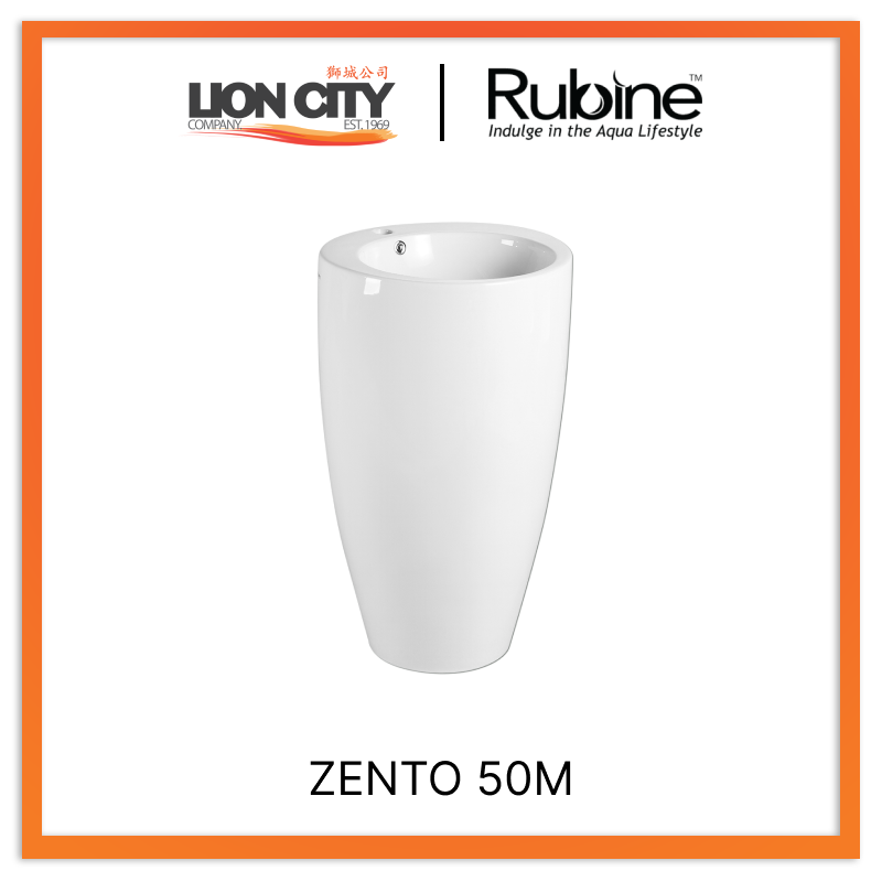 Rubine ZENTO 50M Freestanding Round Ceramic Basin