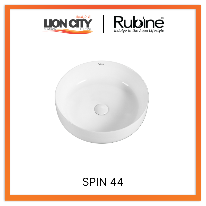 Rubine SPIN 44 Countertop Round Ceramic Basin