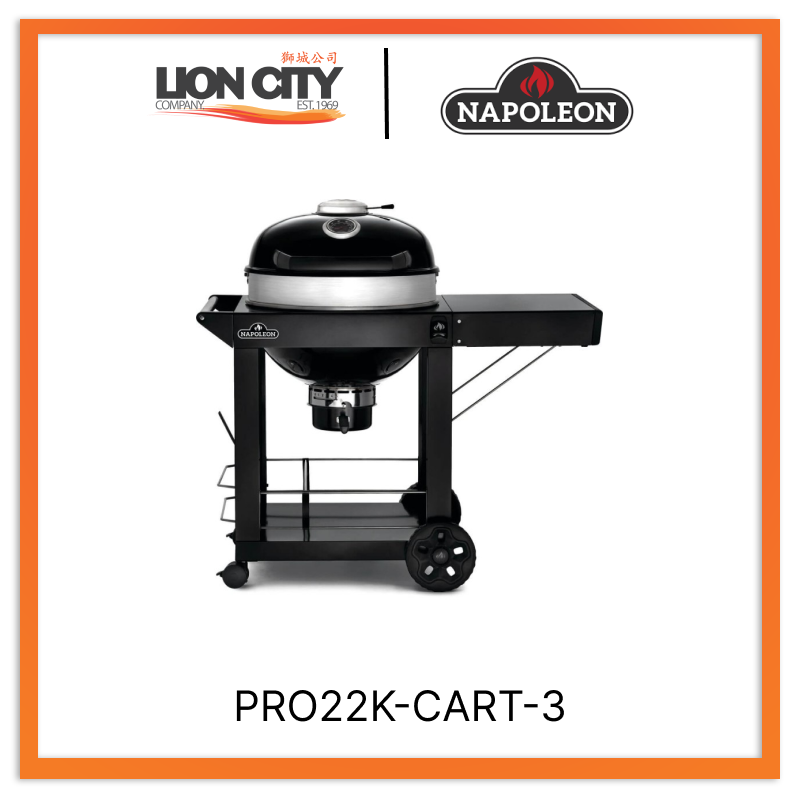 NAPOLEON PRO22K-CART-3 Professional 22 Charcoal Cart