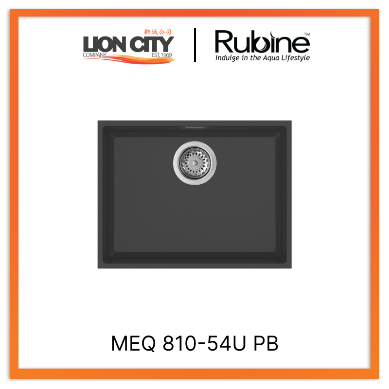 Rubine 1 Bowl Undermount Granite Kitchen Sink MEQ 810-54U PB
