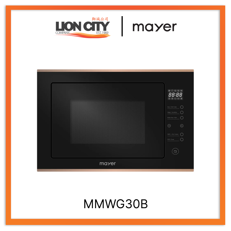 Mayer MMWG30B 25L Built-in Microwave Oven with Grill