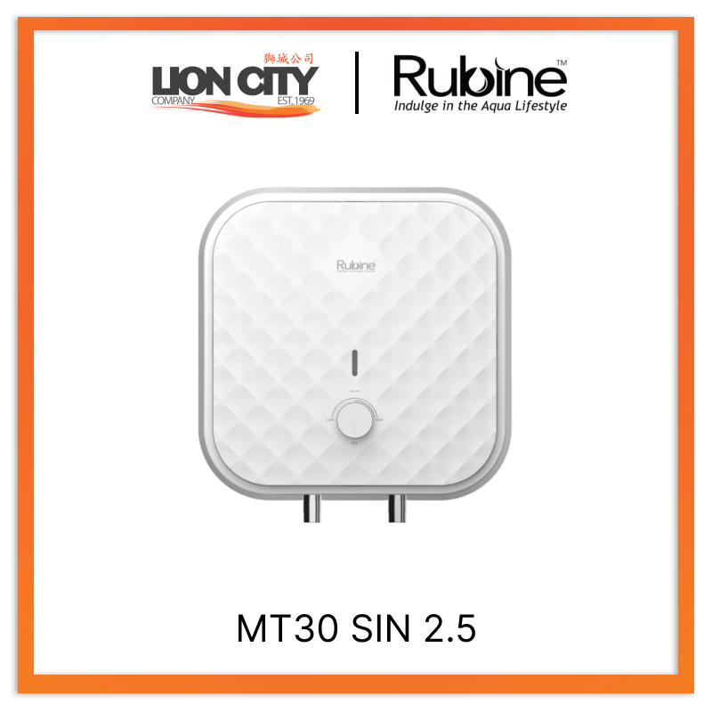 Rubine Matrix  MT30 SIN 2.5 30L Storage Water Heater (Black or White)