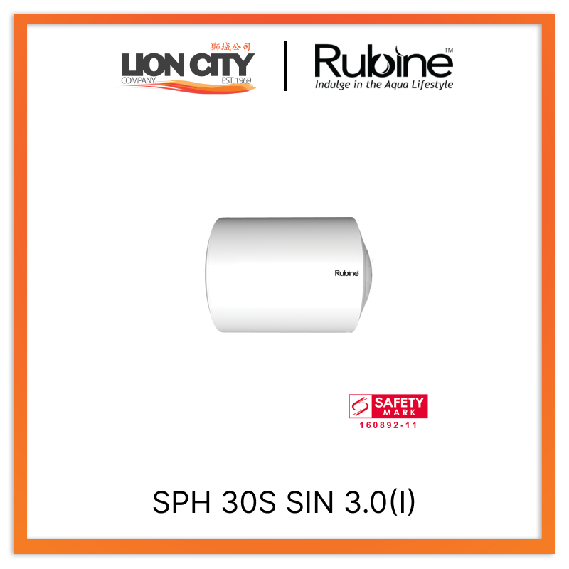 Rubine SPH 30S SIN 3.0(I) 30L Storage Water Heater