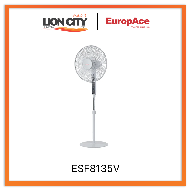 Europace ESF8135V DC Motor Stand Fan 16 Inch w Remote